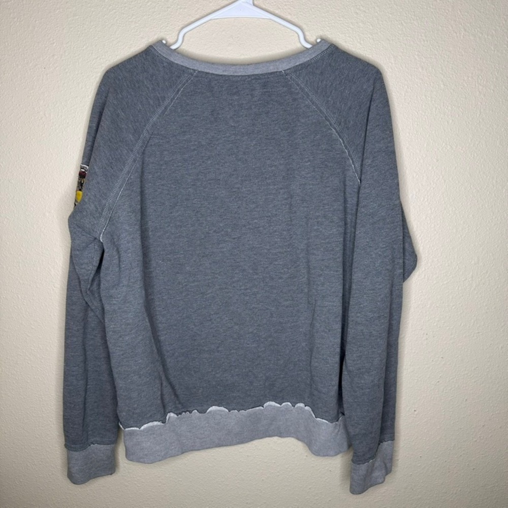 Universal Studios Harry Potter Hufflepuff Sweatshirt Grey Raglan Large L - Picture 3 of 8